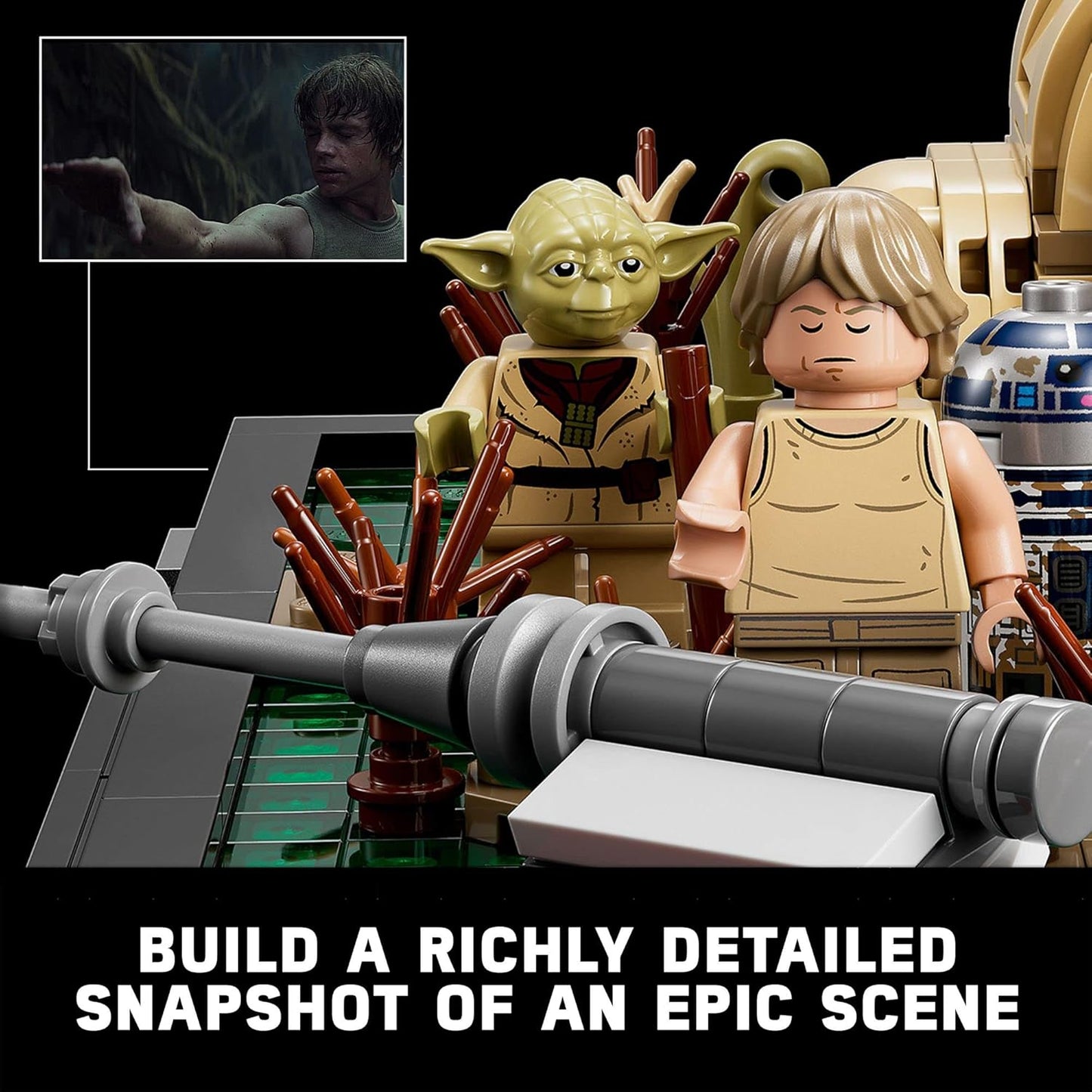 LEGO Star Wars Dagobah Jedi Diorama de entrenamiento 75330 - Serie completa con minifiguras Yoda y R2-D2, y X-Wing de Luke Skywalker, idea de regalo de cumpleaños para adultos, hombres, mujeres,