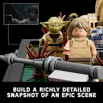 LEGO Star Wars Dagobah Jedi Diorama de entrenamiento 75330 - Serie completa con minifiguras Yoda y R2-D2, y X-Wing de Luke Skywalker, idea de regalo de cumpleaños para adultos, hombres, mujeres,