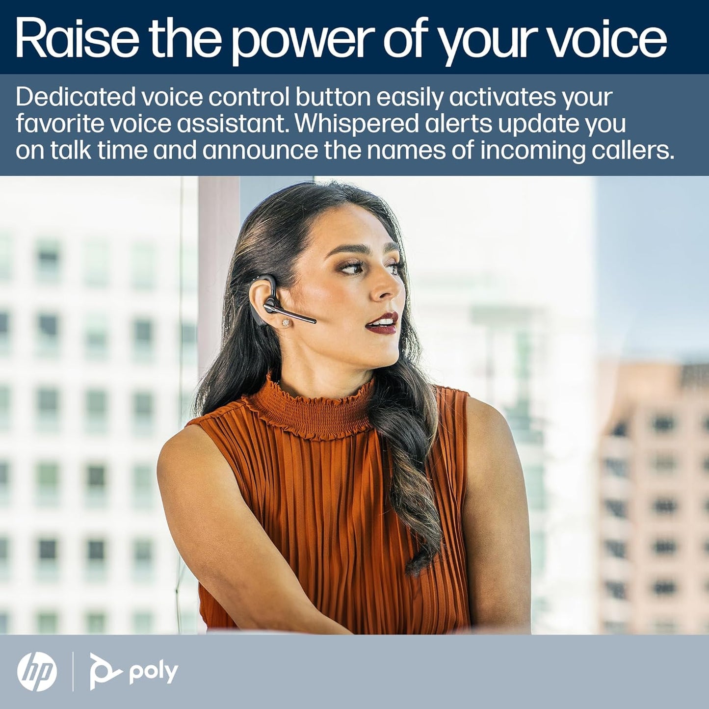 Poly Voyager 5200 Auriculares inalámbricos (Plantronics) – Auriculares Bluetooth de un solo oído con micrófono de cancelación de ruido – Diseño ergonómico – Controles de voz – Ligero – Conecte al