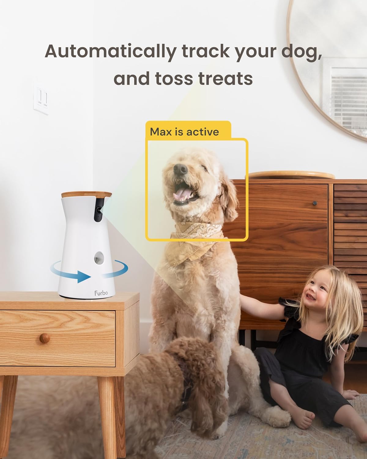Furbo Cámara para perros de 360°: Cámara de seguridad para mascotas...