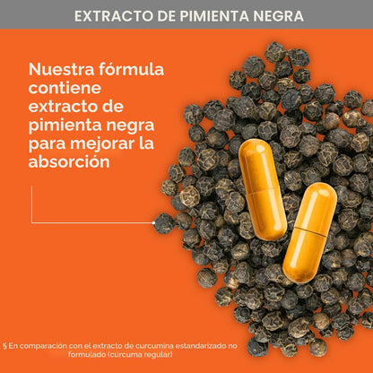 Curcumina de cúrcuma con pimienta negra y jengibre, Qunol 2400 mg t...