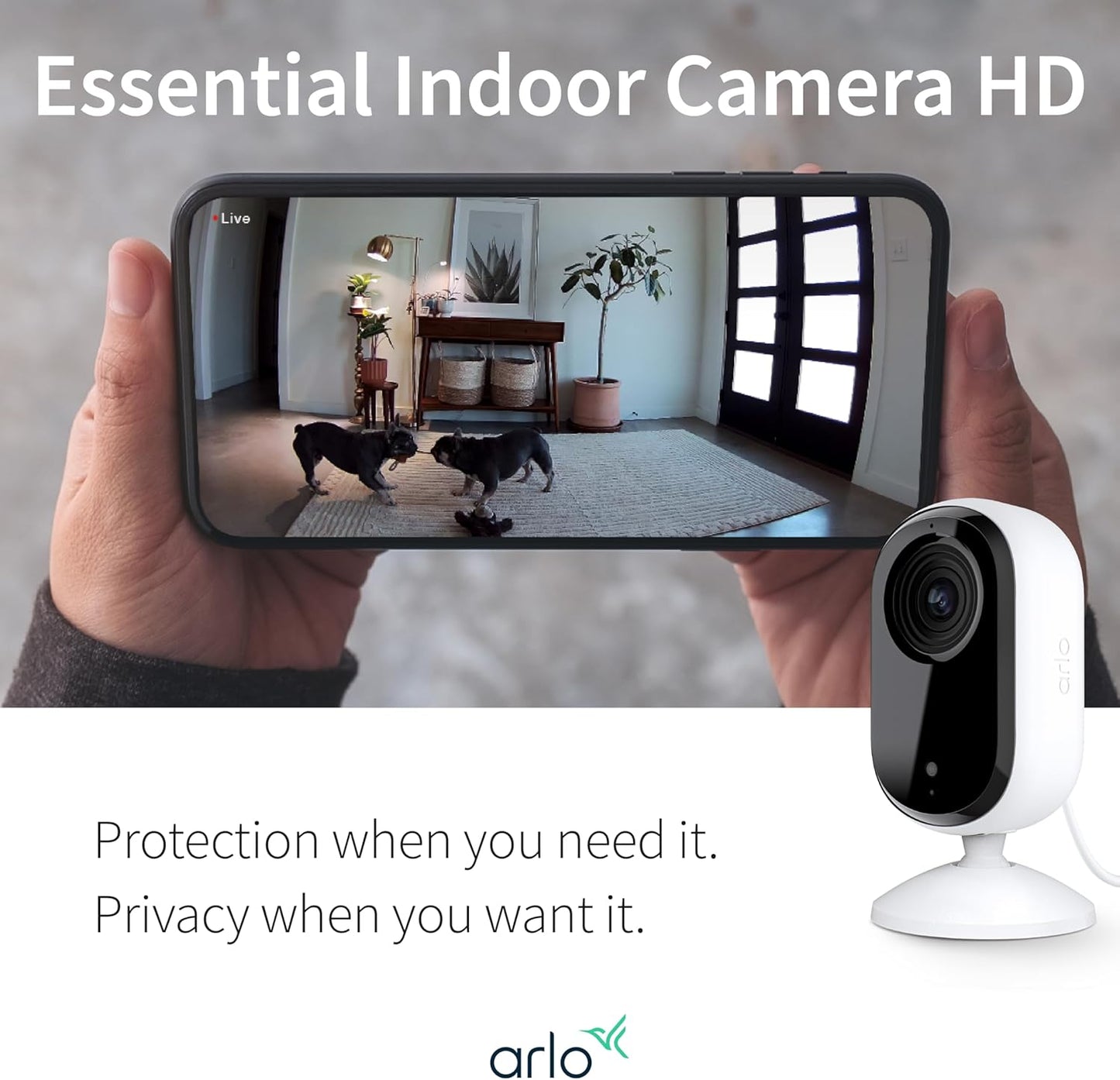 Cámara de seguridad Arlo Essential HD | Solo para interiores | 2ª g...