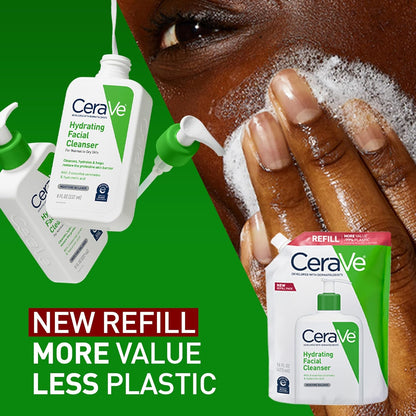 CeraVe Limpiador facial hidratante, lavado facial hidratante para p...