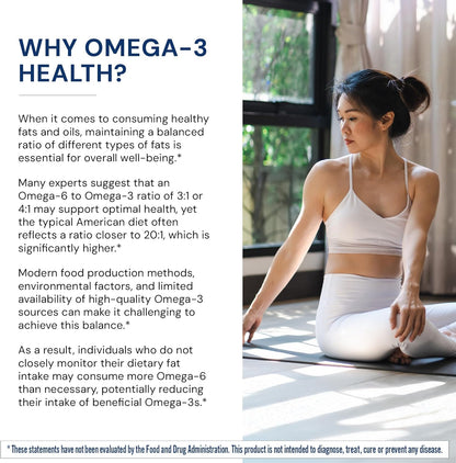 BodyHealth Omega 3 Health, Suplemento de aceite de pescado para muj...