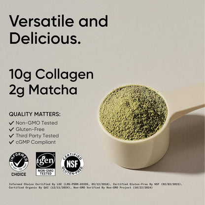 Sports Research Péptidos de Colágeno Premium en Polvo y Té Verde Ma...