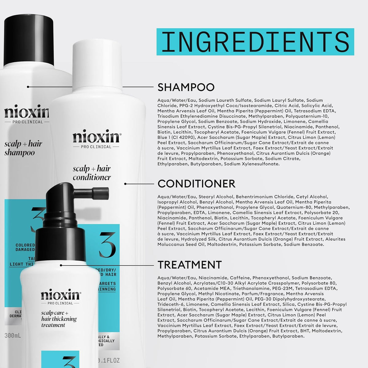 NIOXIN Kits de sistema de engrosamiento del cuero cabelludo + cabel...