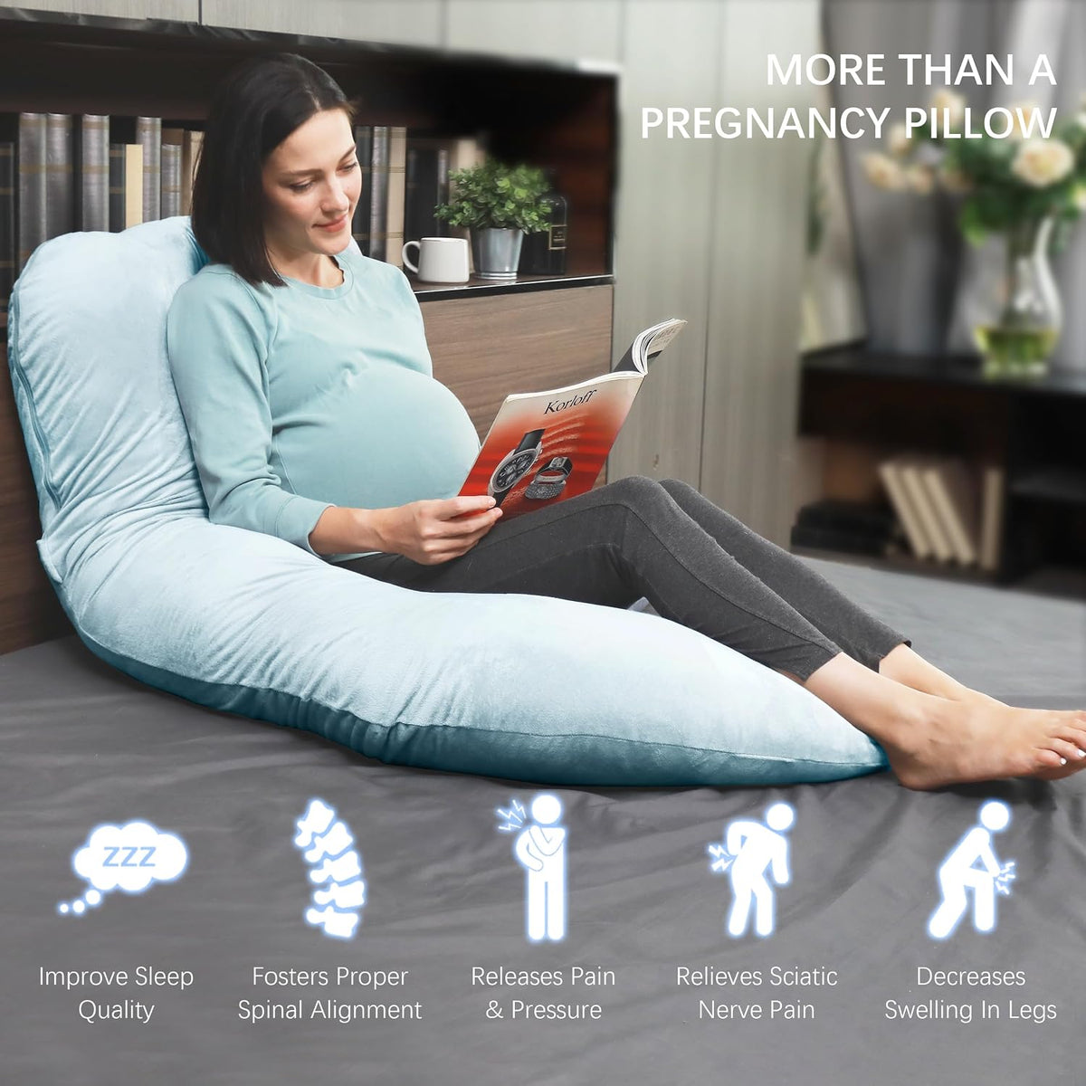 MOON PARK - Almohadas de embarazo y maternidad de cuerpo completo p...