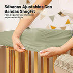 Paquete de 2 fundas protectoras de colchón impermeables para cuna,...