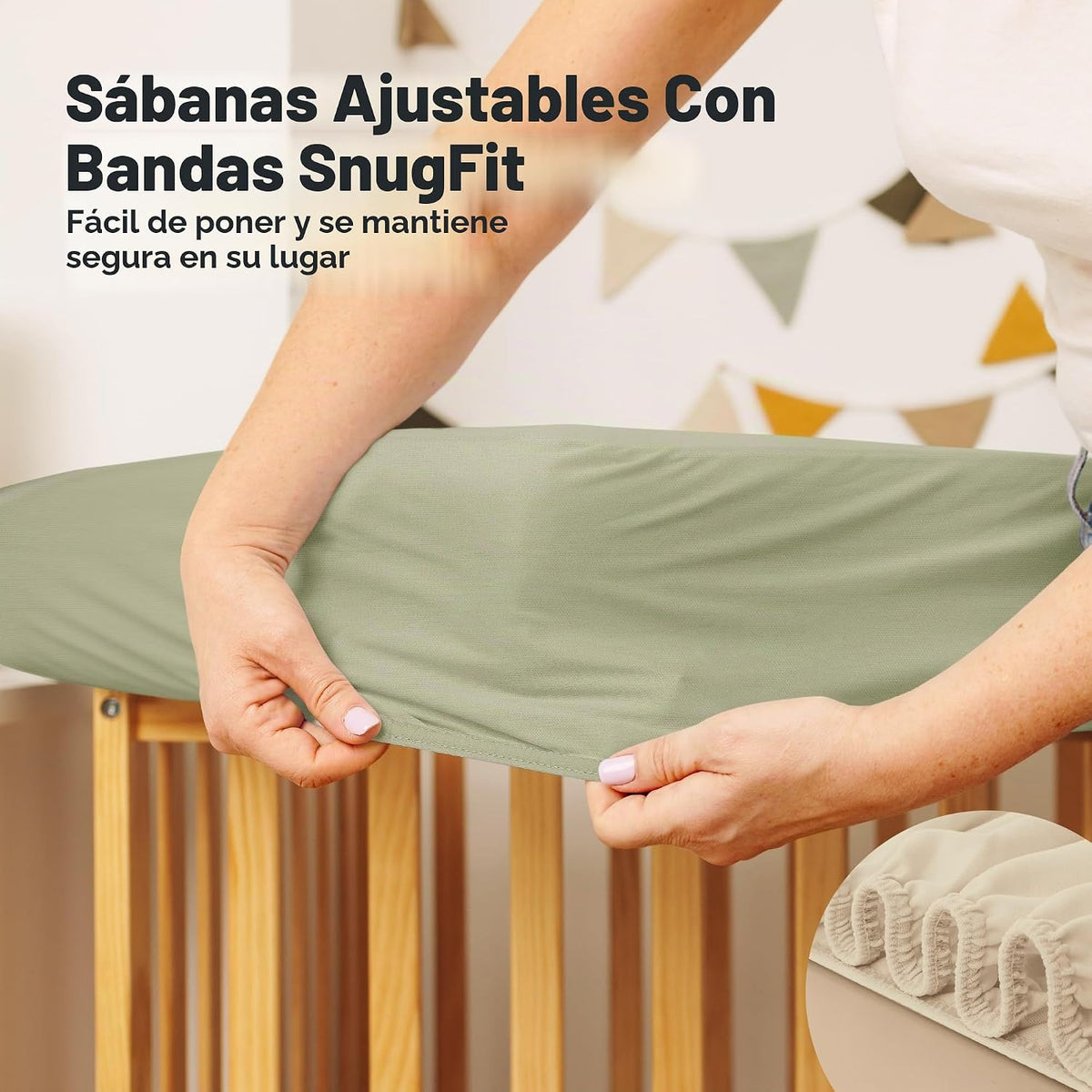 Paquete de 2 fundas protectoras de colchón impermeables para cuna,...