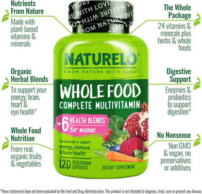 NATURELO Multivitamínico de Alimentos Integrales para Mujeres - con...