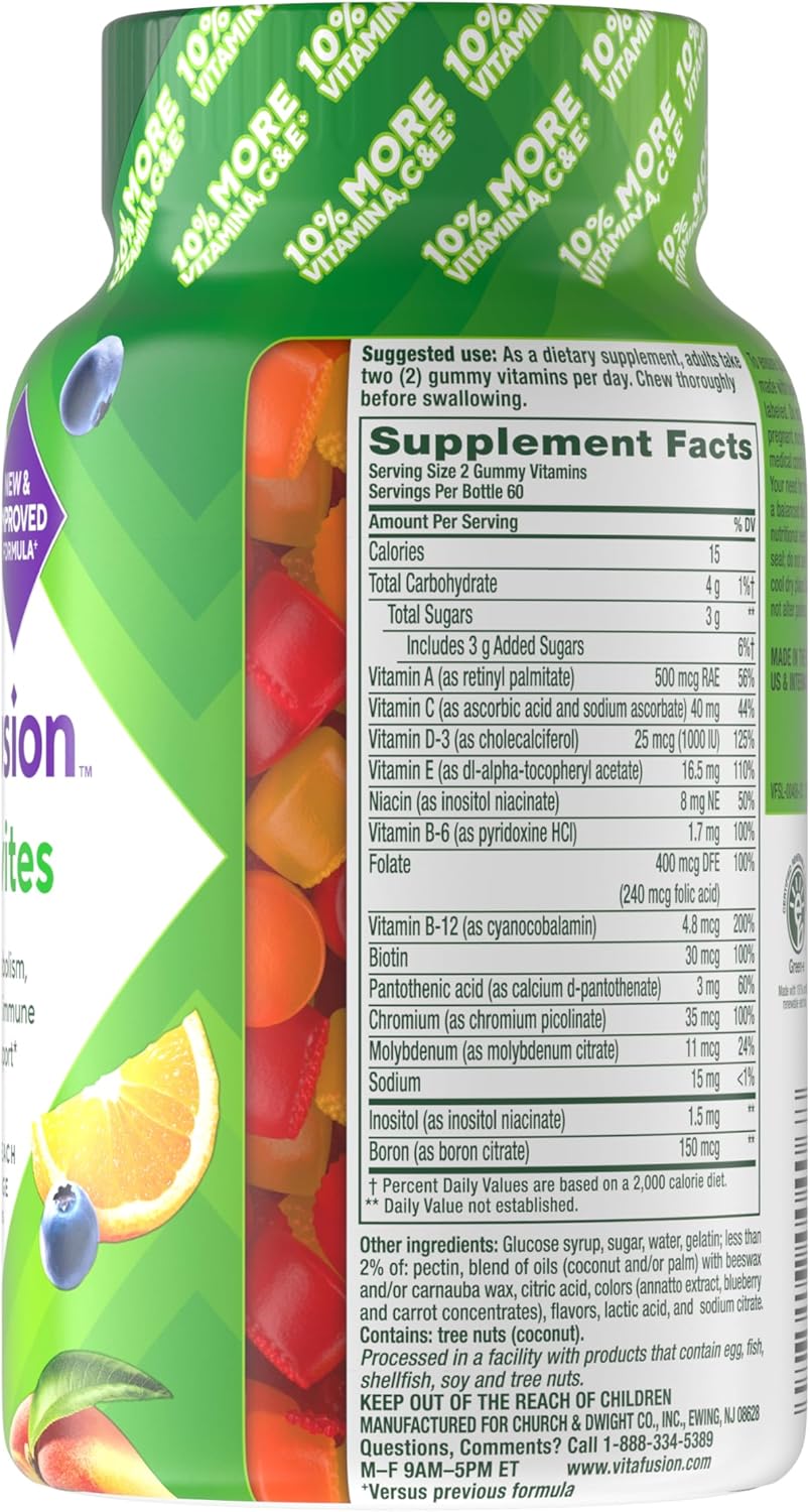 Vitafusion Gomitas de vitaminas para adultos, 120 unidades