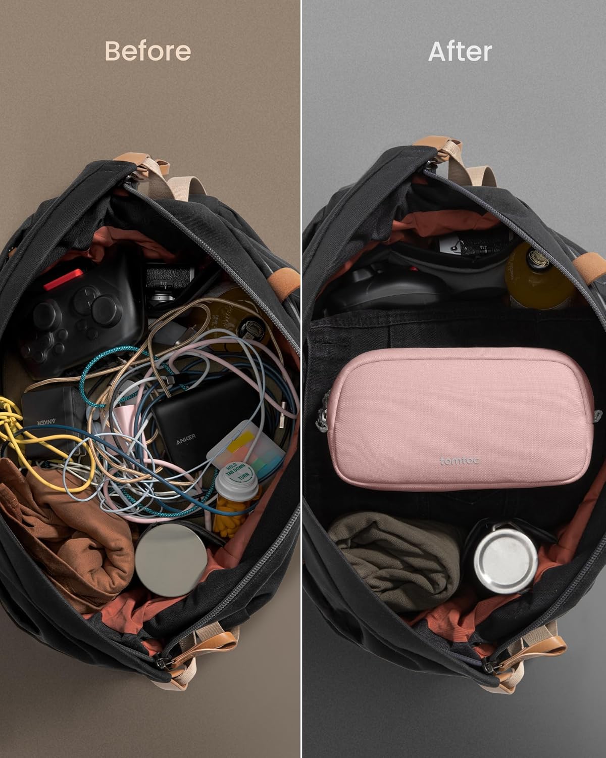 tomtoc Organizador de Electrónicos Estuche de Viaje, Bolsa de Viaje...