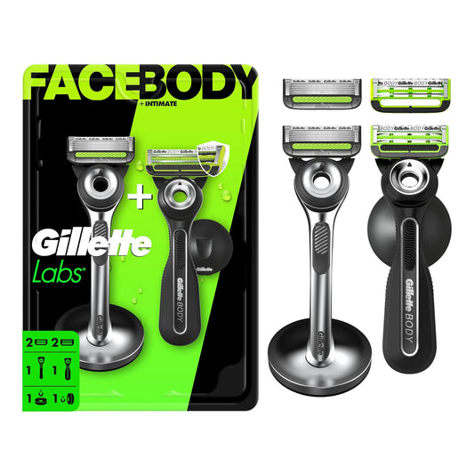Gillette Labs Razor Duo Pack para hombres, 1 maquinilla de afeitar...