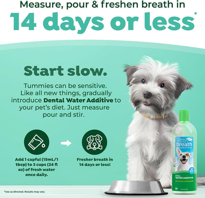 TropiClean - Aditivo de agua para refrescar el aliento de los perro...