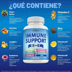 Suplemento de refuerzo de apoyo inmunológico 8 en 1 con saúco, vita...