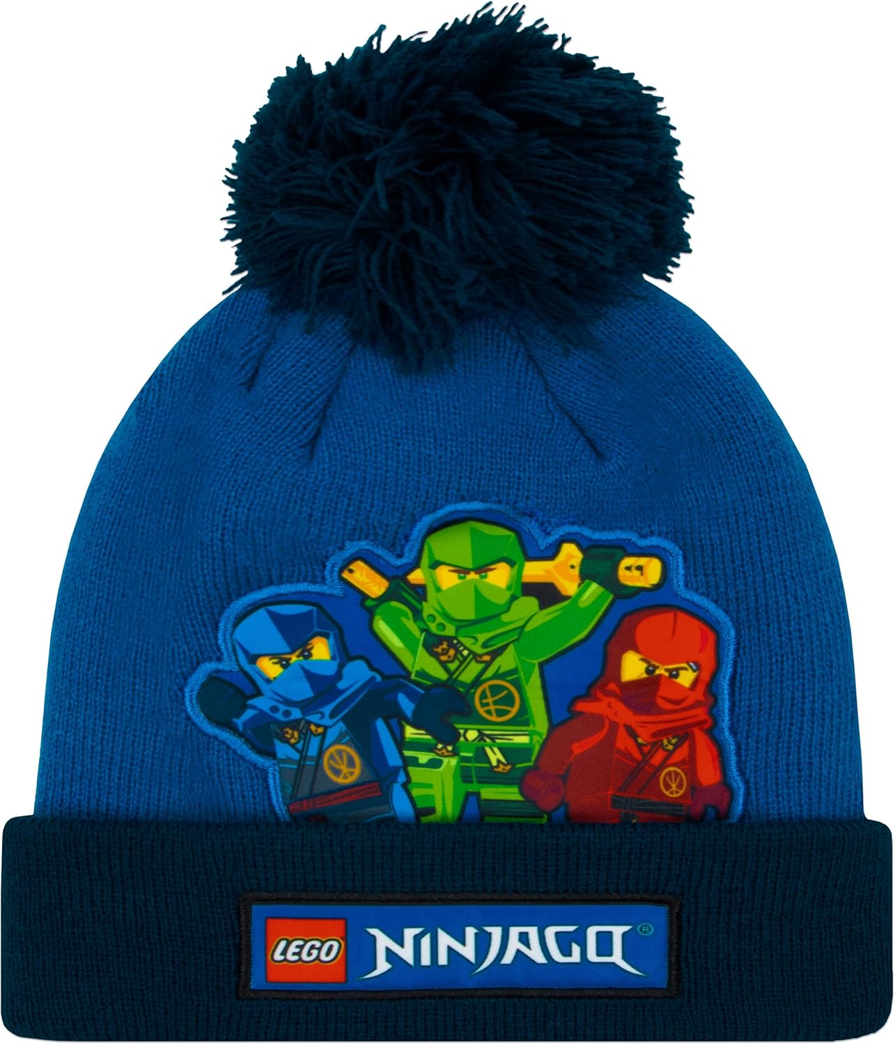 LEGO Sombrero y guantes para niños, gorro y guantes de invierno para niños, Kai, Lloyd y Jay Sombreros y gorras para niños, azul, talla única
