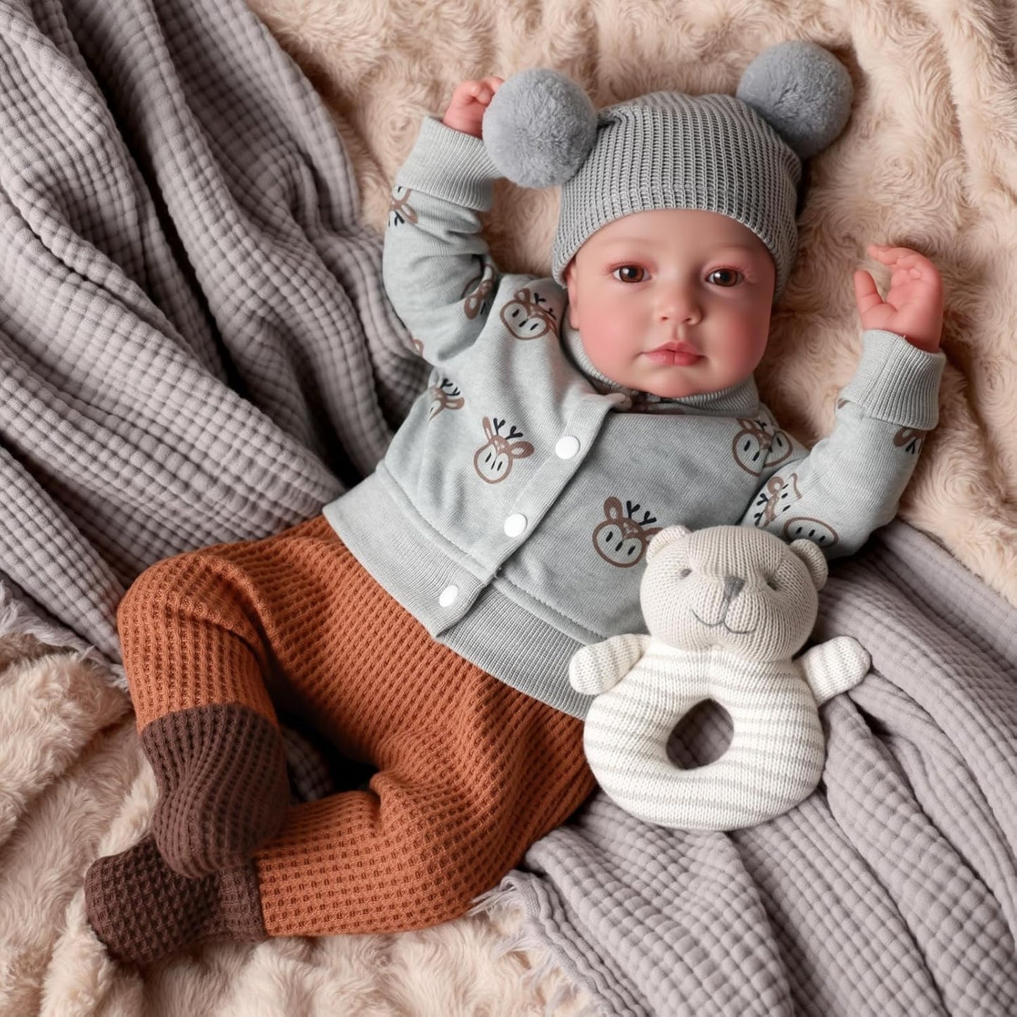 BABESIDE Muñecas realistas de bebé Reborn para niños - 17 pulgadas,...