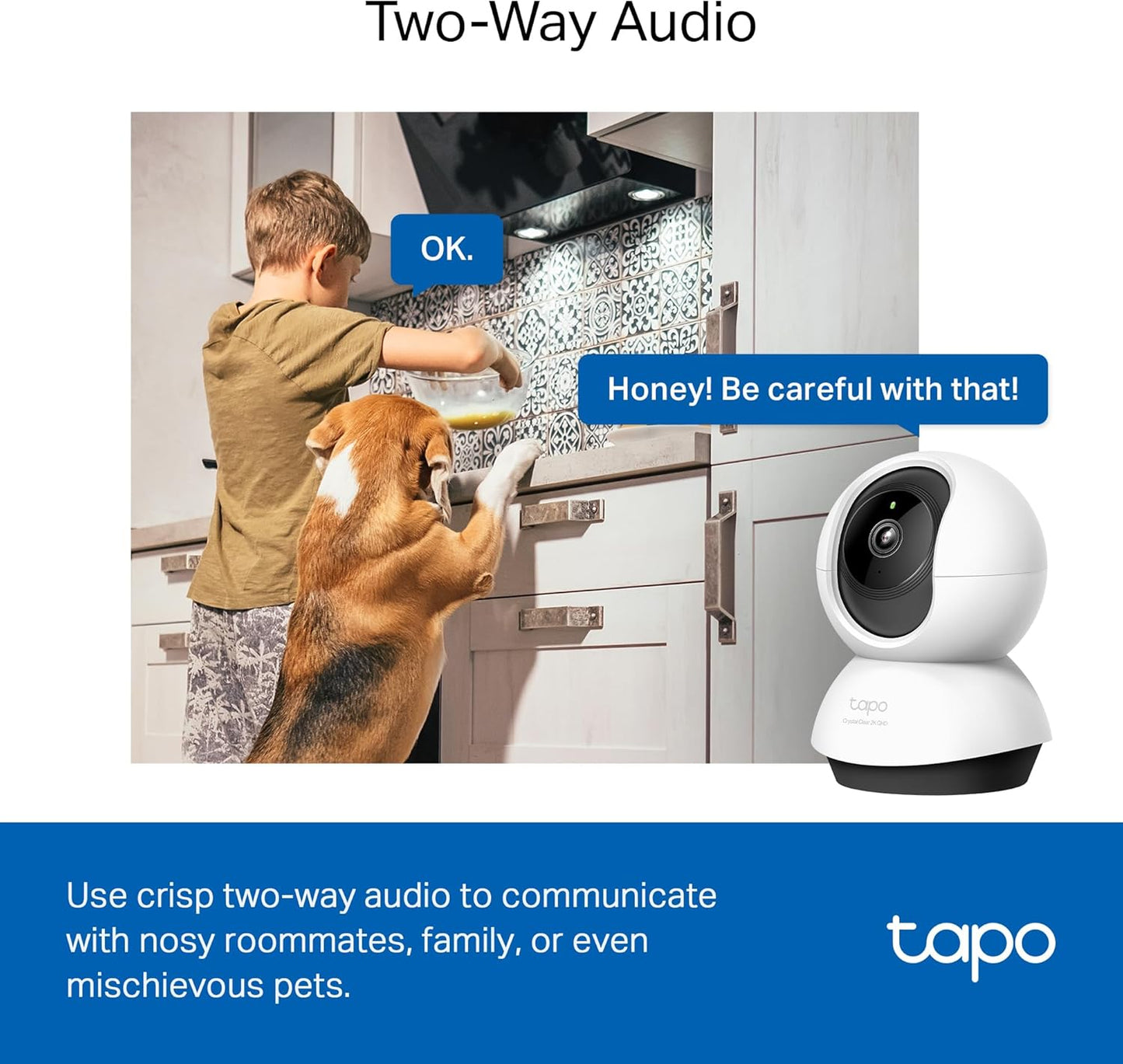 TP-Link Tapo - Cámara de seguridad Pan\/Tilt de 2K QHD para cámara...