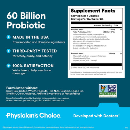 Physician's CHOICE Probióticos 60 mil millones de UFC \u2013 10...