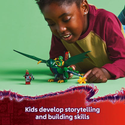 LEGO NINJAGO Juguete de Dragón del Bosque Verde de Lloyd - Juguete de Construcción de Juego Imaginativo para Niños y Niñas, Edades 6+ - Regalo de Cumpleaños para Niños - Figura de Dragón con 2