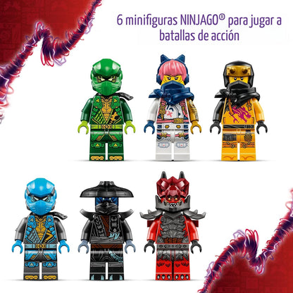 LEGO NINJAGO Thunderfang Dragón del Caos Juguete de construcción para niños a partir de 8 años – Juego de Dragón Rising con 6 minifiguras y figura de dragón articulable – Idea de regalo de cumpleaños