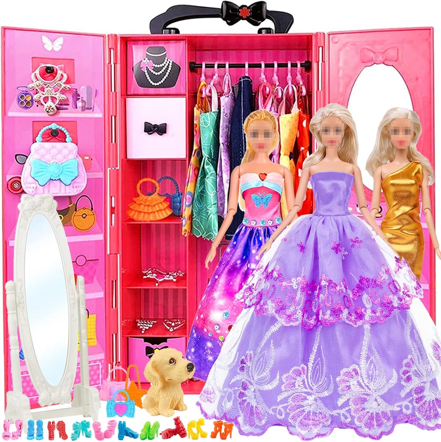 iBayda Muñeca de moda de 11.5 pulgadas con accesorios de ropa de ar...