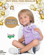 Naturally KIDS Mini mochila Triceratops de dinosaurio morado, regal...