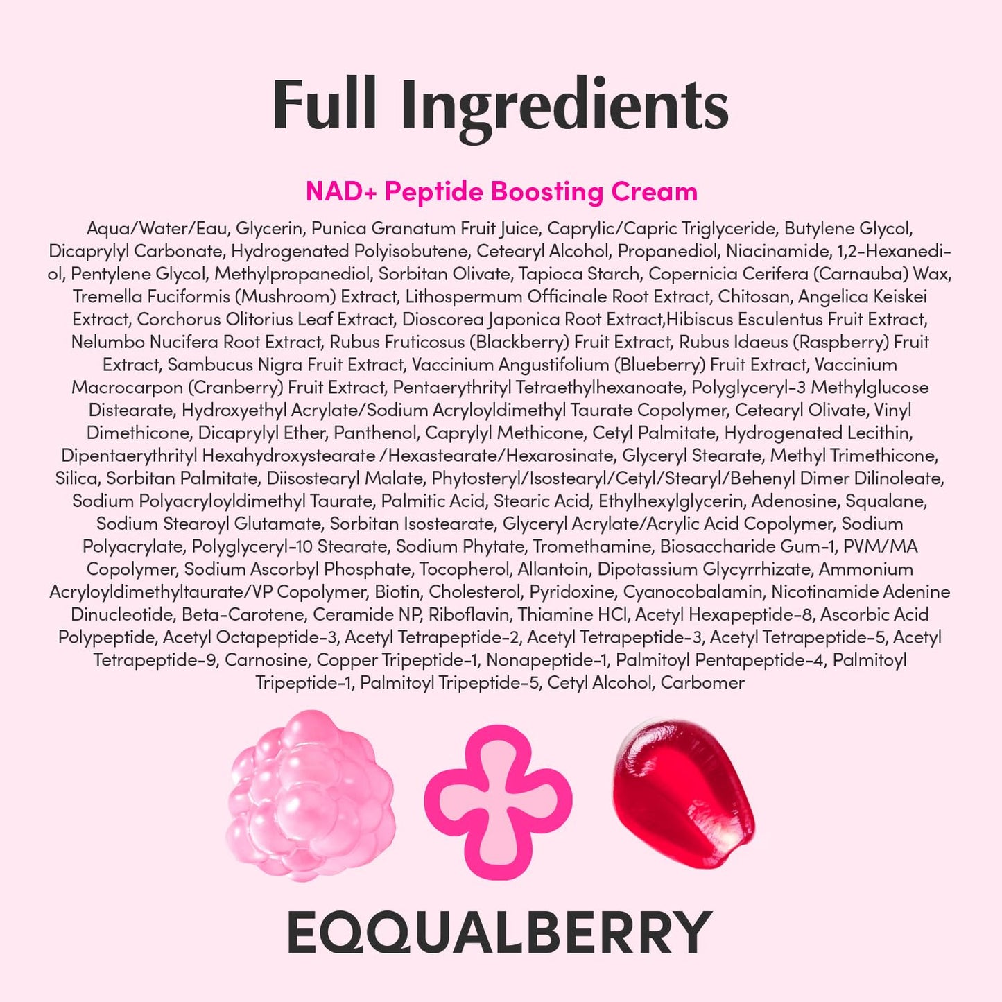 EQQUALBERRY NAD+ Crema potenciadora de péptidos \u2013 NAD+ 5% y 13...