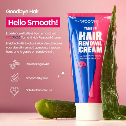 WooWoo Crema natural de depilación íntima - Removedor de pelo vegan...