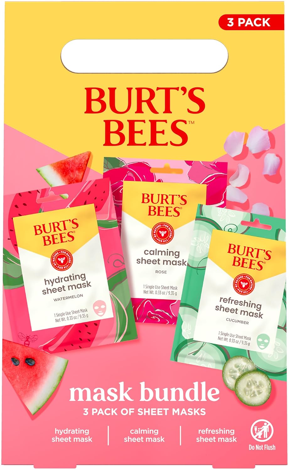 Burt's Bees Regalos para el día de la madre, juego de mascarill...