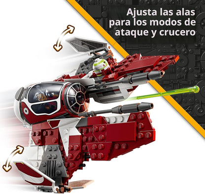LEGO Star Wars: The Clone Wars Ahsoka's Jedi Interceptor Juguete de construcción de nave espacial – Juguete de Star Wars para niños y niñas, a partir de 8 años – Idea de regalo para cumpleaños – 75401