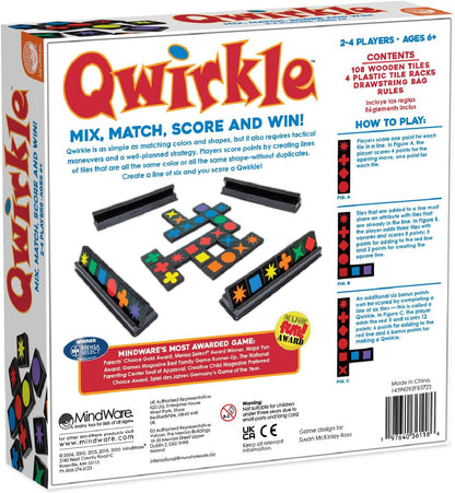 Juego de Mesa Qwirkle - Juego de Estrategia para 2-4 Jugadores de 6...