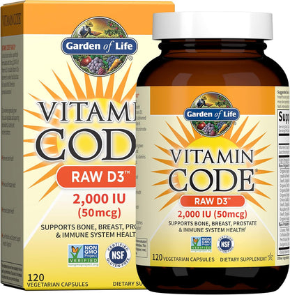 Garden of Life Vitamina D, Vitamin Code Raw D3, Vitamina D 2,000 UI...