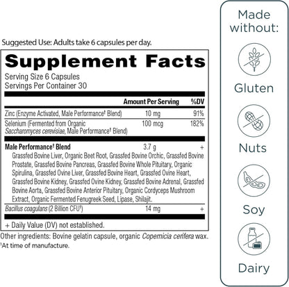 Ancient Nutrition Suplementos de Órganos para Hombres, Cápsulas de...