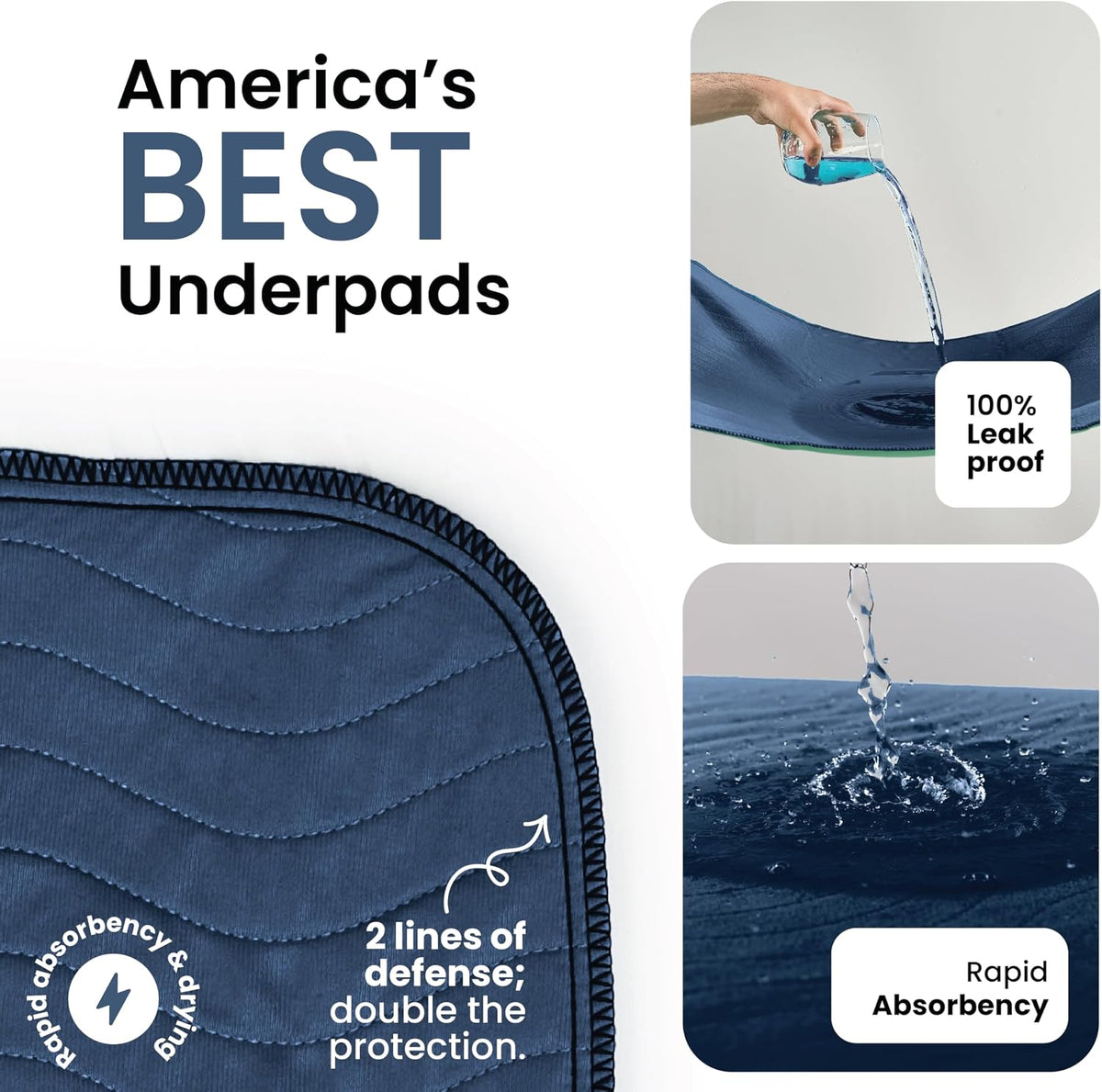 IMPROVIA® Almohadillas Lavables para Incontinencia, Protectores Reu...