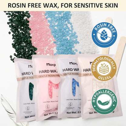 Maxpearl Kit de depilación sin colofonia para mujeres y hombres, re...