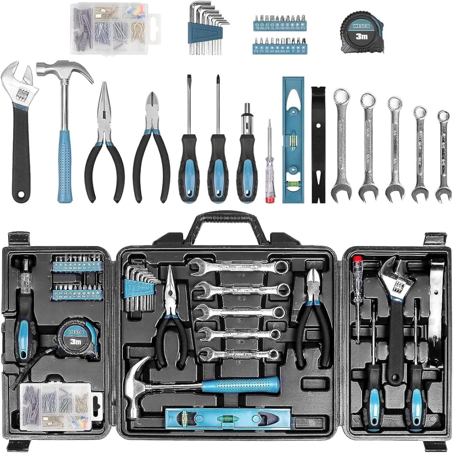 Zeite Kit de herramientas para el hogar, juego de herramientas manu...
