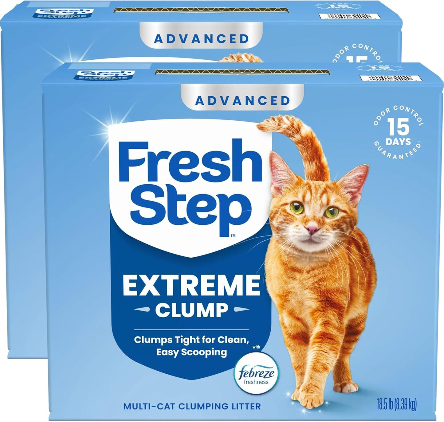 Fresh Step Advanced Extreme Clumping Litter con frescura Febreze co...