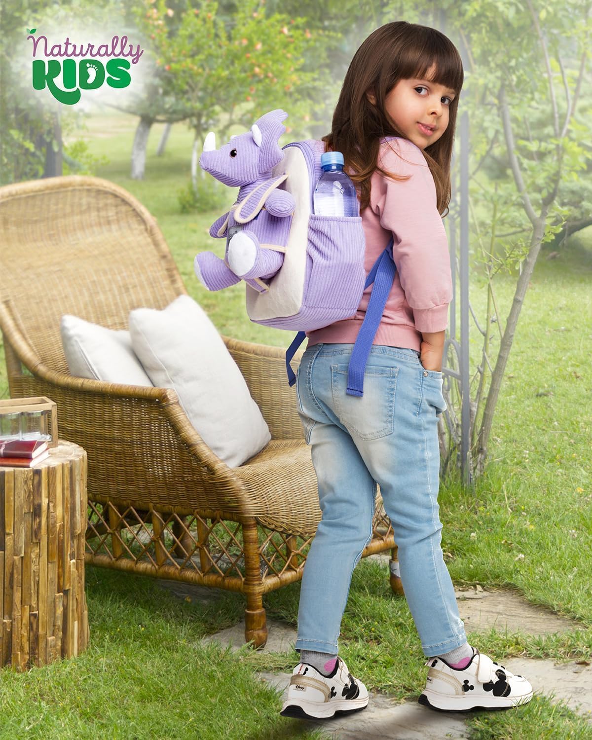 Naturally KIDS Mochila para niños pequeños con juguete Triceratops...