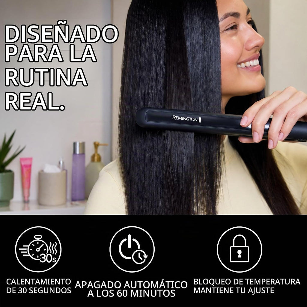 REMINGTON Plancha de pelo antiestática de 1", plancha plana de...