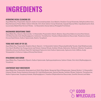 Good Molecules Set diario de rutina para el cuidado de la piel con...