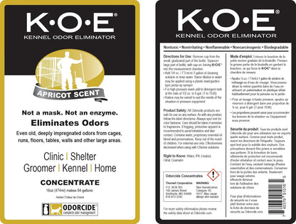 Odorcide K.O.E. Eliminador de olores de albaricoque de 16 oz para o...