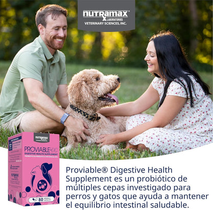 Nutramax Proviable Probióticos para Perros y Gatos, Suplemento Diar...