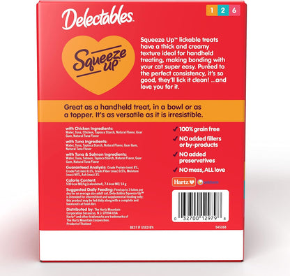 Delectables Squeeze Up - Paquete variado de puré cremoso exprimible...