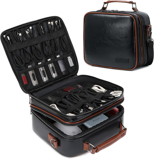 KYALOU Organizador de Viaje Electrónico, Estuche Grande para Cables...
