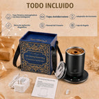 Taza de café autoagitable, taza calentada de 10 onzas con agitación...