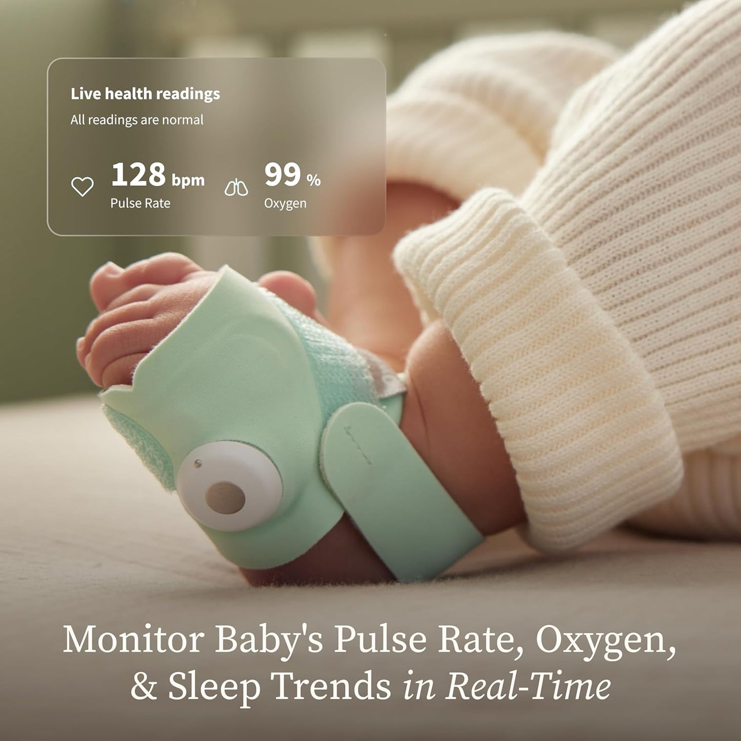 Owlet Dream Sock - Monitor inteligente para bebés, monitor de SpO2...