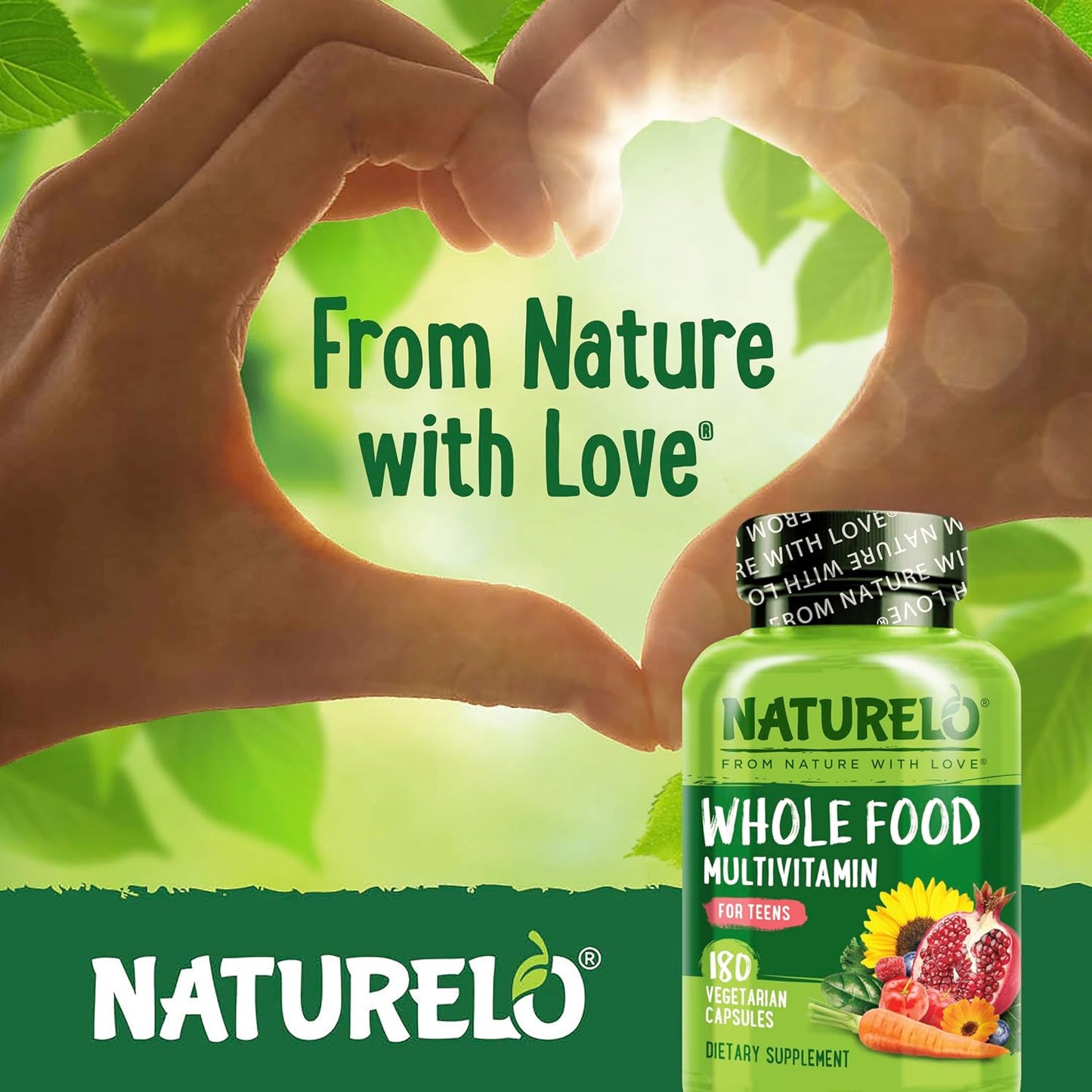 NATURELO Multivitaminas para Adolescentes Niñas\/Niños, 180 Cápsula...