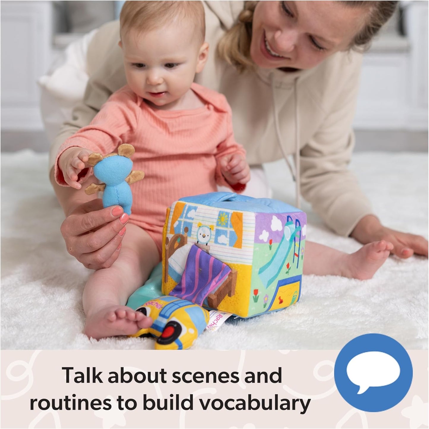 Caja de Aprendizaje Sorpresa Oficial de Ms. Rachel, Juguetes Educativos con Animales de Peluche, Juguetes Sensoriales y Actividades para Bebés, Juguetes para Niños y Niñas de 0-2+
