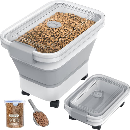 DDMOMMY Contenedor de almacenamiento de alimentos para perros de 20...